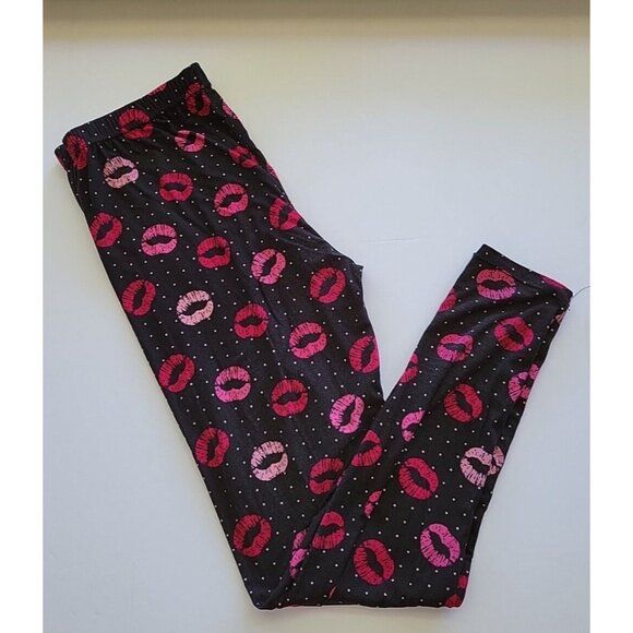Lidly Womens Leggings Printed Super Soft 💋 Kiss Leggings size L-XXL - Picture 7 of 7